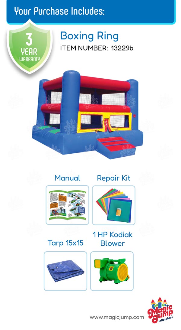 13'x13' Boxing Ring Bounce House Magic Jump, Inc.