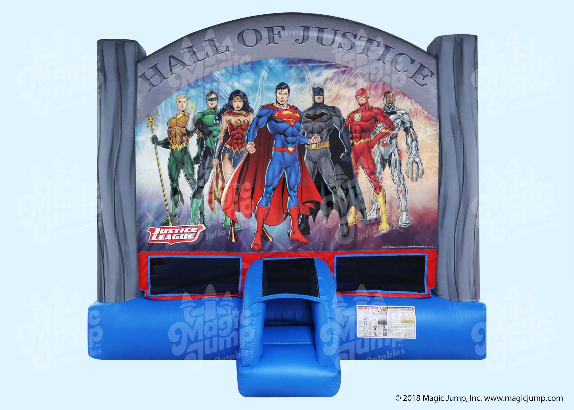 Justice League Bounce House 15, Bouncer, Inflatable Moonwalk Magic