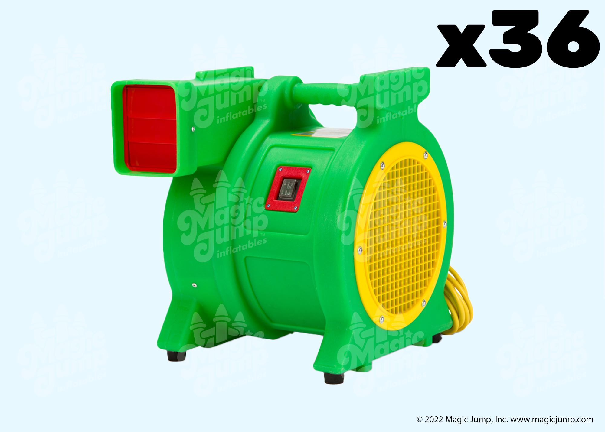 36 Pack BAir 1.5 HP Blower Fan Inflatable Supplies Magic Jump, Inc.