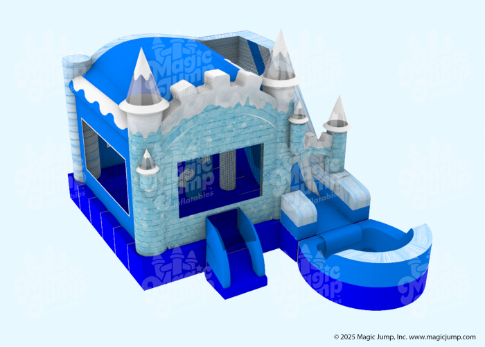 6 in 1 Ice Castle Combo Wet or Dry Aerial View