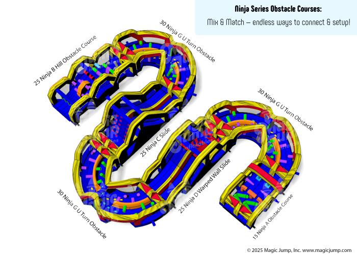 25 Ninja B Hill Obstacle Course