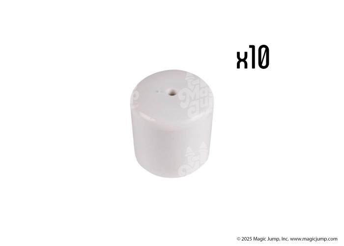 Replacement White Chair Caps - 10 Pieces