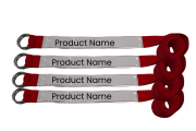 Inflatable Roll Up Storage Straps with Double O Rings White Vinyl Labeling Area