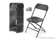 Plastic Folding Chair Black - 10 pieces