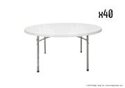 Plastic Round Table 60 inch - 40 pack