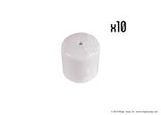 Replacement White Chair Caps - 10 Pieces