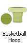 bounce houses with basketball hoop