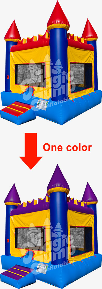 One color bounce house customization