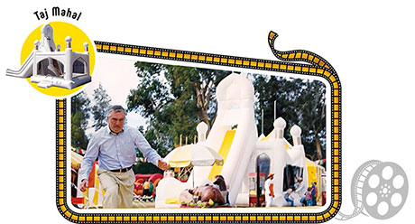 Our very own Taj Mahal Inflatable Bounce House with Slide by Magic Jump appears in the film Little Fockers