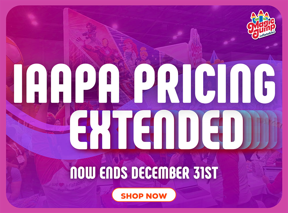 IAAPA Prices have been extended until December 31st - Celebrate 30 Years of Magic Jump Inflatables with these Deals!